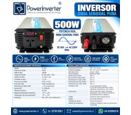 INVERSOR DE VOLTAJE 36VDC/220VAC 500W PSW